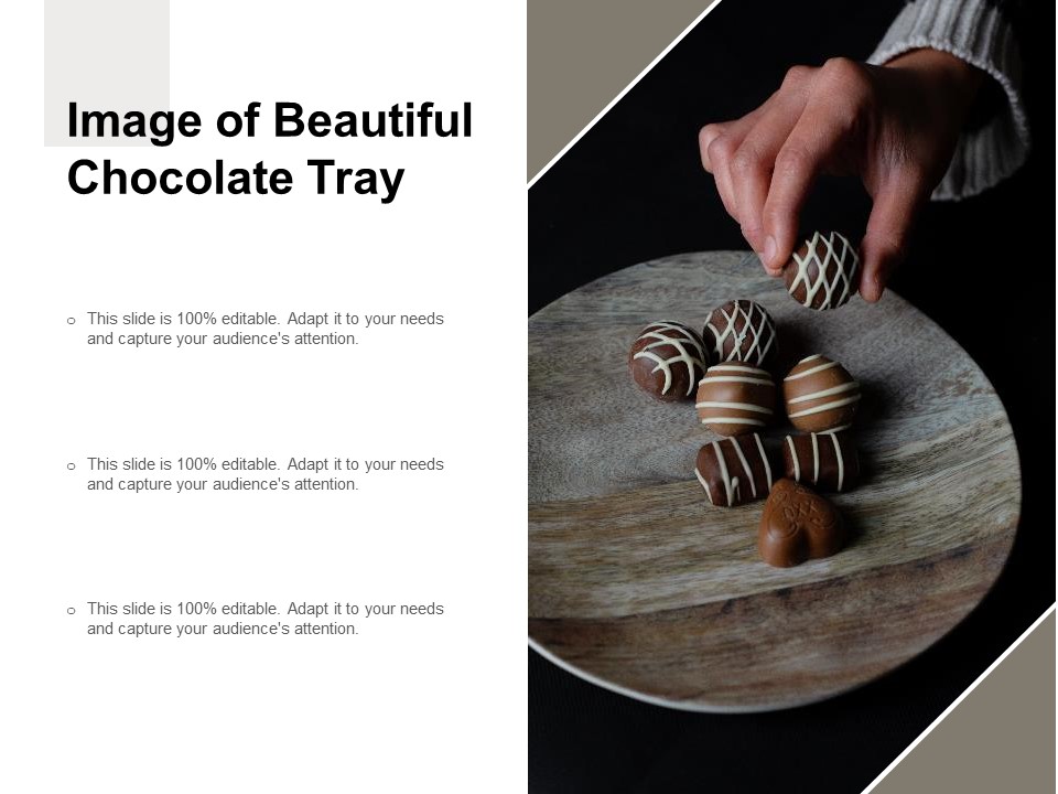 Image Of Beautiful Chocolate Tray Ppt PowerPoint Presentation Professional Background Designs