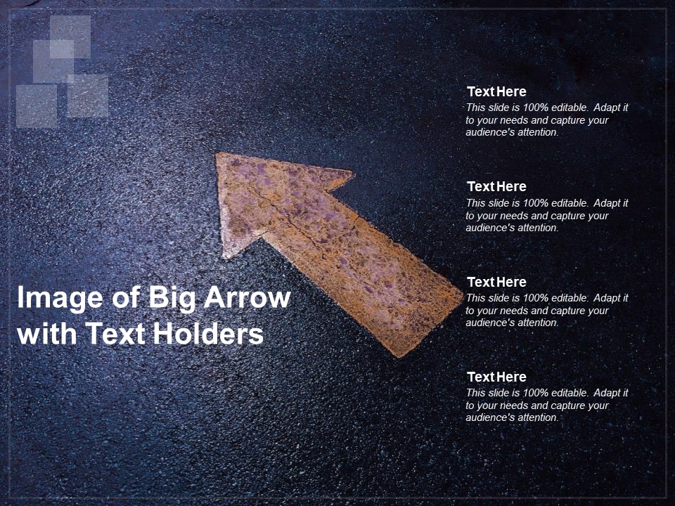 Image Of Big Arrow With Text Holders Ppt PowerPoint Presentation File Layout Ideas