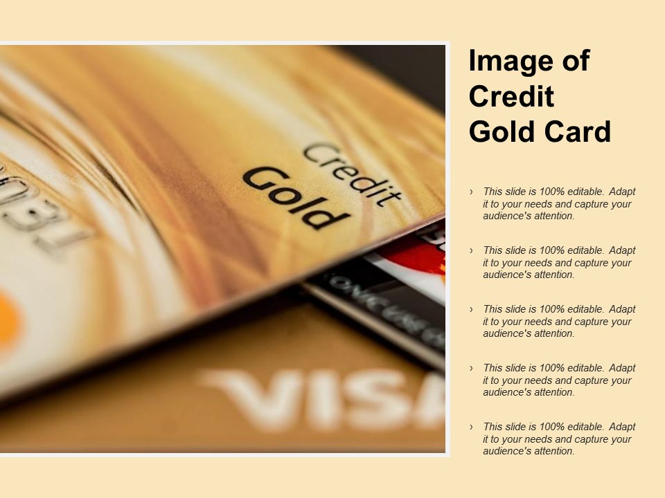 Image Of Credit Gold Card Ppt PowerPoint Presentation Pictures Background Images