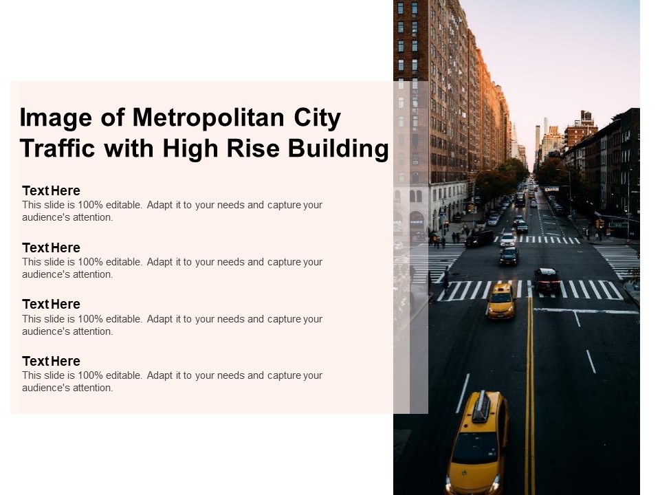 Image Of Metropolitan City Traffic With High Rise Building Ppt PowerPoint Presentation Layouts Templates