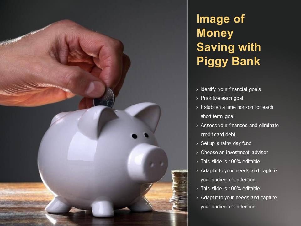 Image Of Money Saving With Piggy Bank Ppt PowerPoint Presentation Portfolio Summary
