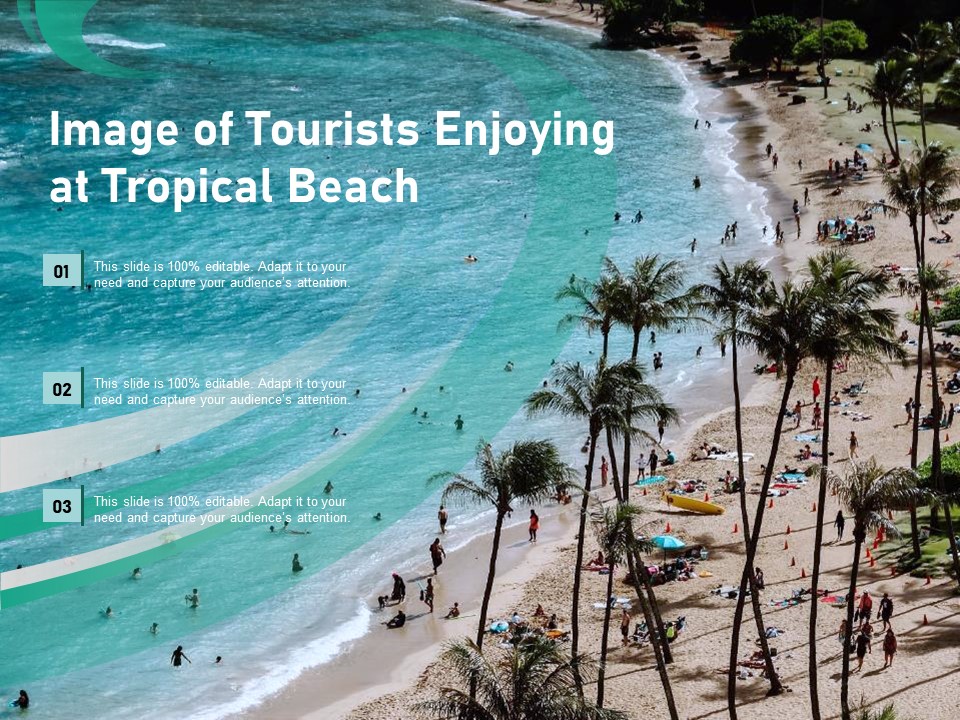 Image Of Tourists Enjoying At Tropical Beach Ppt PowerPoint Presentation Gallery Graphics Example PDF