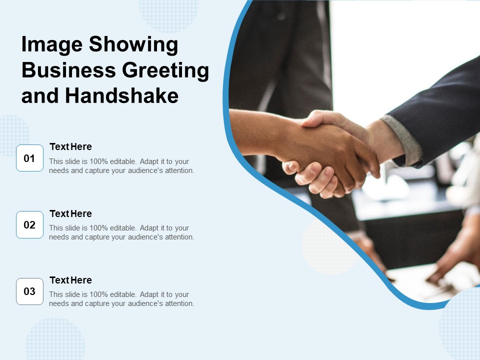 Image Showing Business Greeting And Handshake Ppt PowerPoint Presentation Infographics Inspiration PDF
