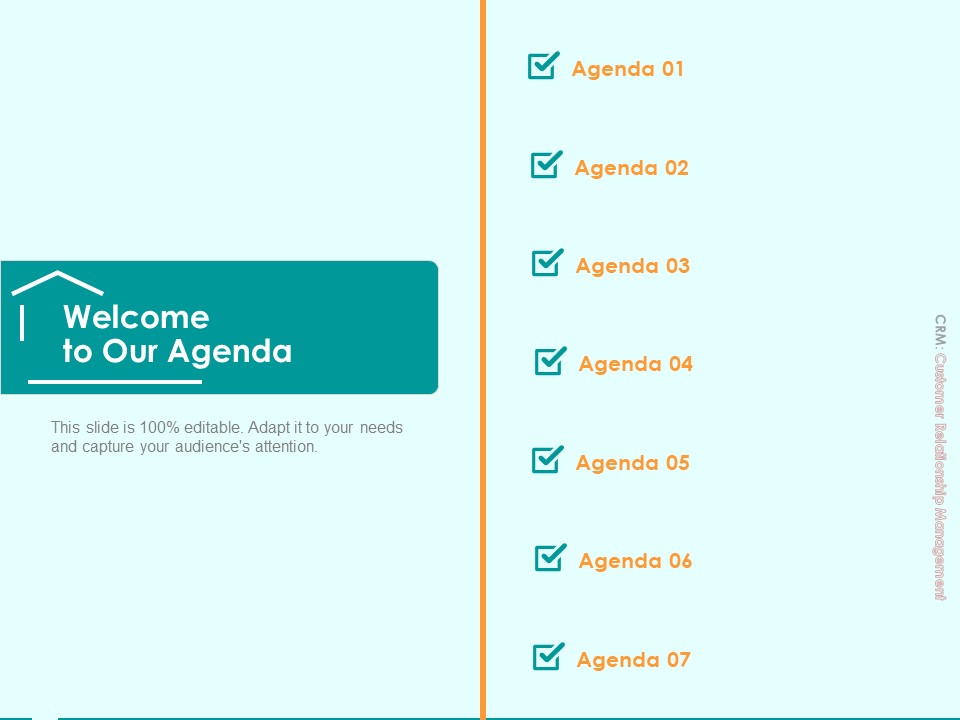 Immovable Property CRM Welcome To Our Agenda Ppt PowerPoint Presentation Styles Examples