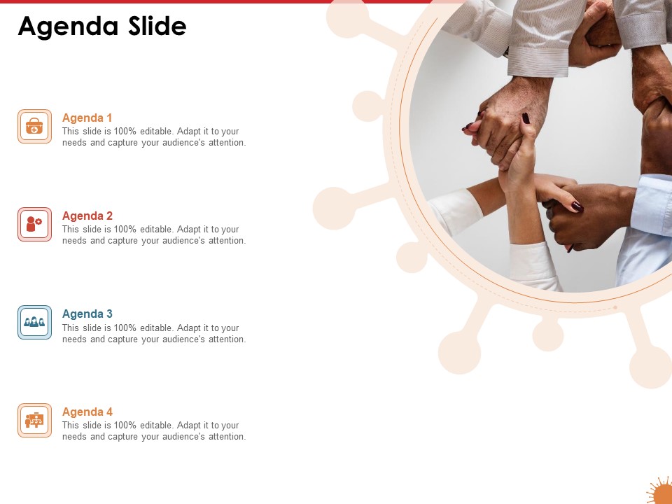 Impact Of COVID 19 On The Hospitality Industry Agenda Slide Icons PDF