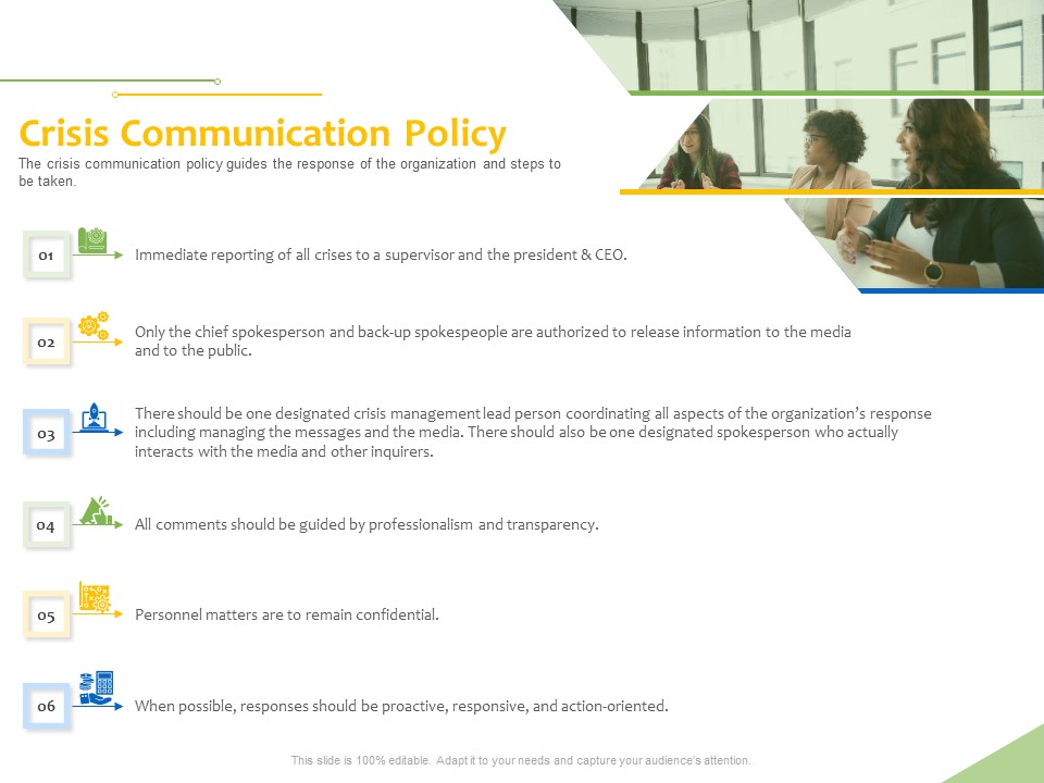 Implementation Of Risk Mitigation Strategies Within A Firm Crisis Communication Policy Ppt Icon Backgrounds PDF