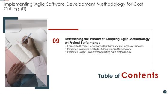 Implementing Agile Software Development Methodology For Cost Cutting IT Ppt PowerPoint Presentation Complete Deck With Slides