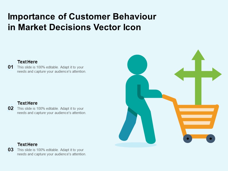 Importance Of Customer Behaviour In Market Decisions Vector Icon Ppt PowerPoint Presentation Gallery Visual Aids PDF