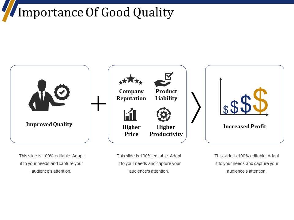 Importance Of Good Quality Ppt PowerPoint Presentation Layouts Background Images