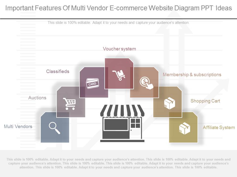 Important Features Of Multi Vendor E Commerce Website Diagram Ppt Ideas