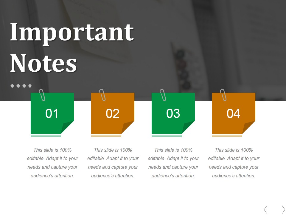 Important Notes Ppt PowerPoint Presentation Infographic Template Tips