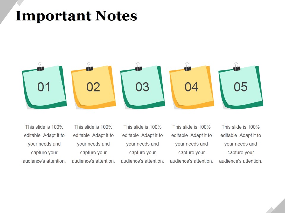 Important Notes Ppt PowerPoint Presentation Outline Visual Aids