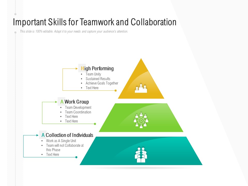 Important Skills For Teamwork And Collaboration Ppt PowerPoint Presentation Gallery Example PDF