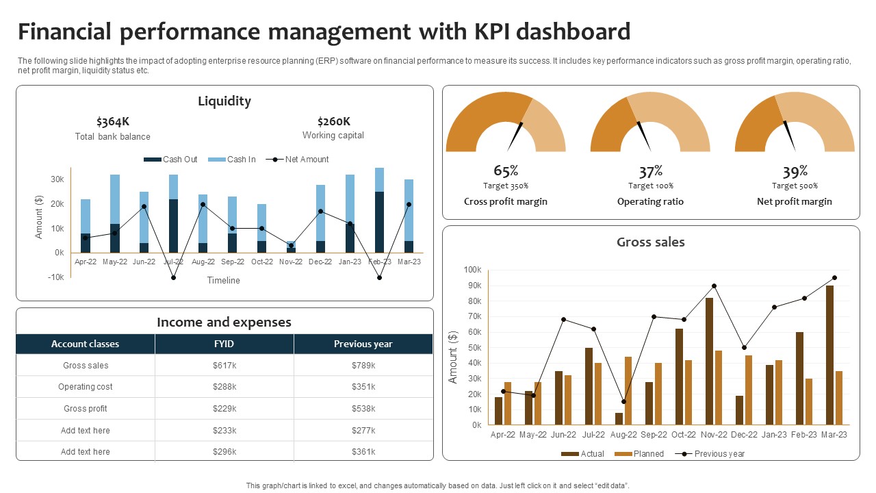 Improving Business Procedures Enterprise Resource Planning System Financial Performance Management Summary PDF