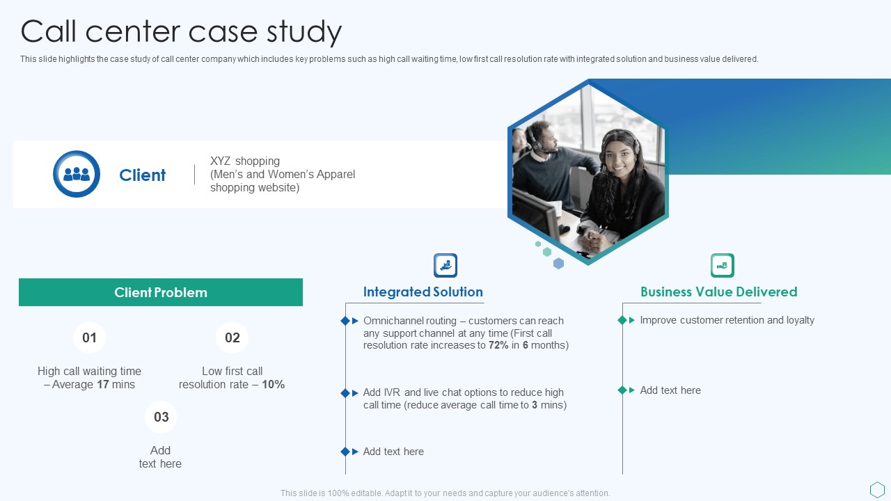 Inbound And Outbound Services Business Profile Call Center Case Study Download PDF