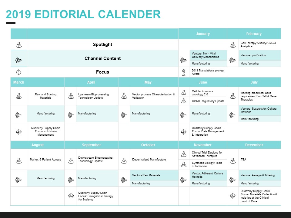 Inbound Marketing Proposal 2019 Editorial Calender Slides PDF