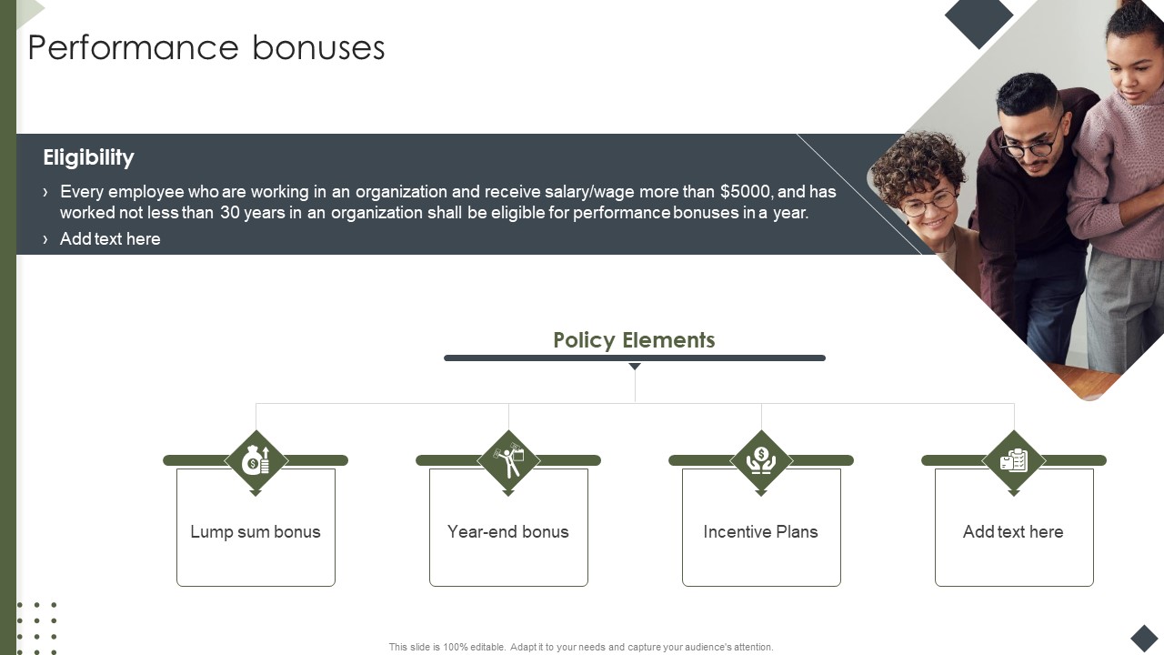 Income Assessment Document Performance Bonuses Ppt Infographic Template Guide PDF