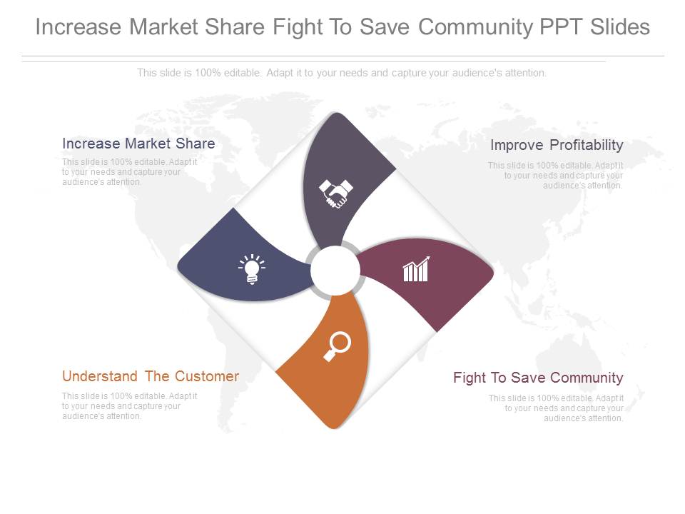 Increase Market Share Fight To Save Community Ppt Slides