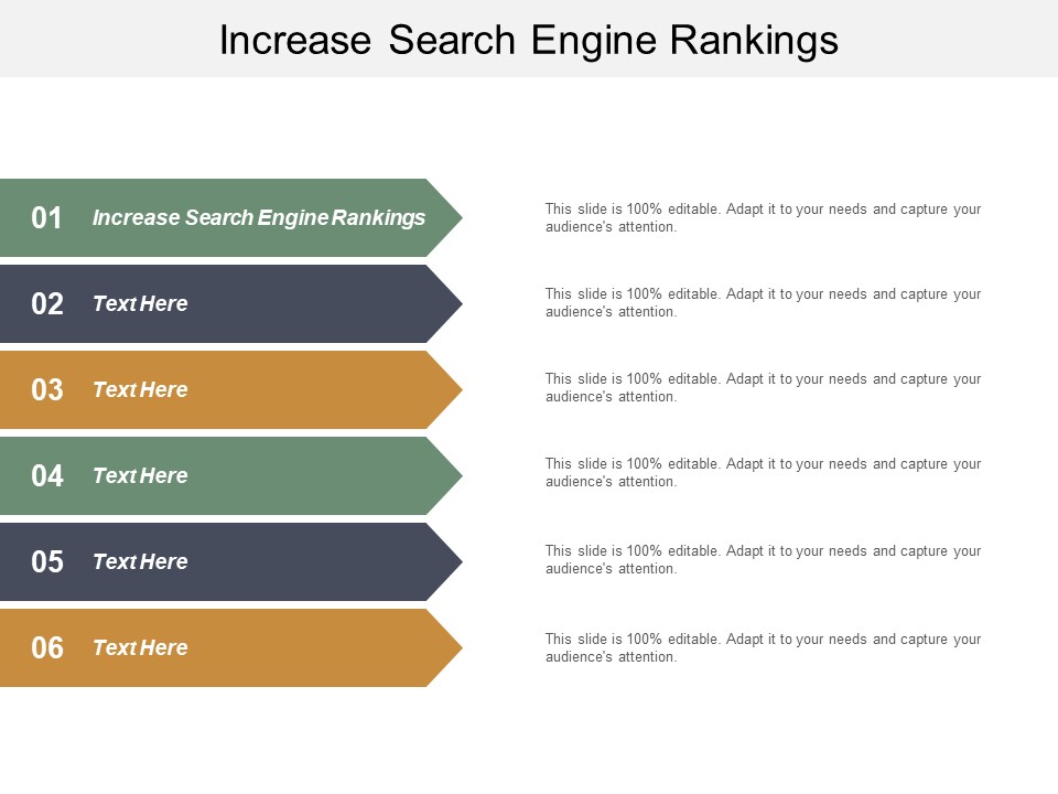 Increase Search Engine Rankings Ppt PowerPoint Presentation Portfolio Topics Cpb