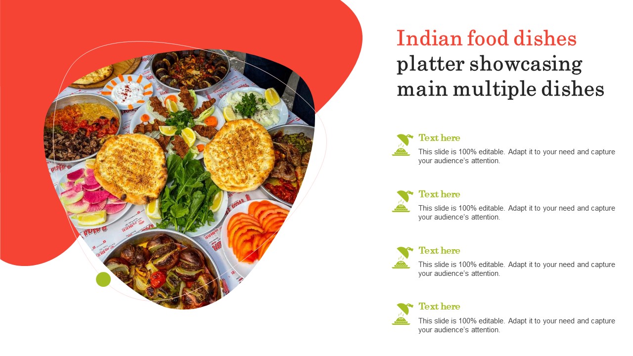 Indian Food Dishes Platter Showcasing Main Multiple Dishes Ppt PowerPoint Presentation Inspiration Template PDF