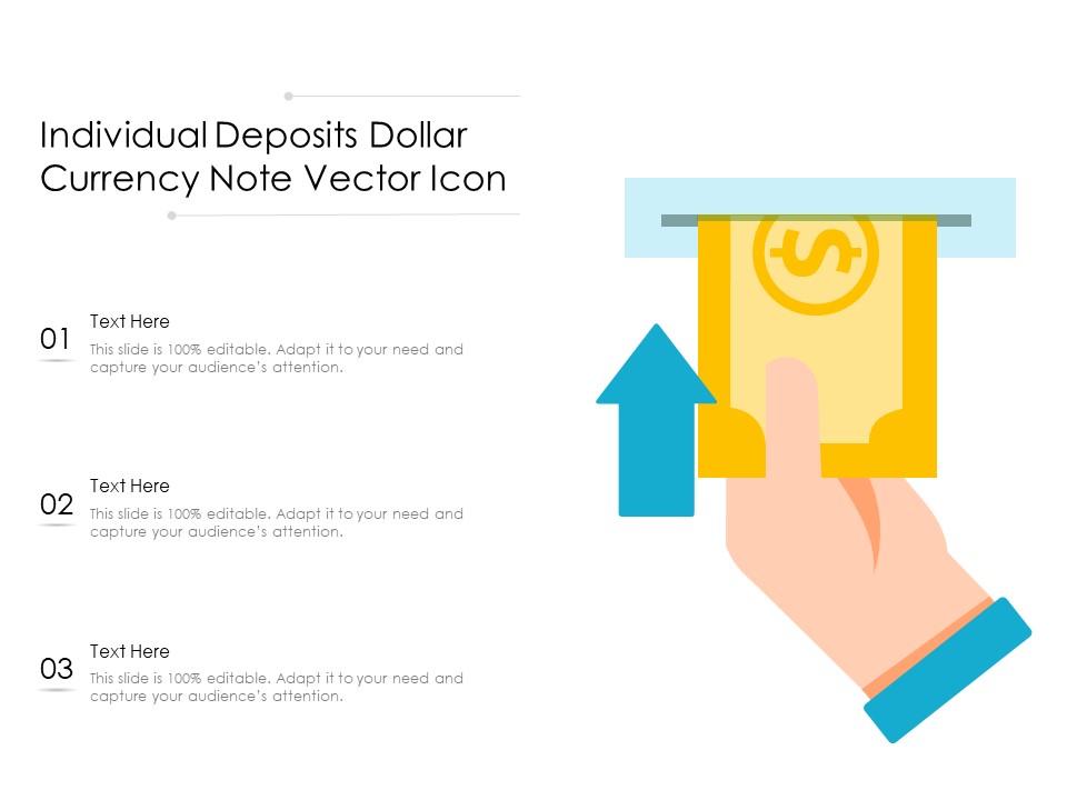 Individual Deposits Dollar Currency Note Vector Icon Ppt PowerPoint Presentation Gallery Gridlines PDF