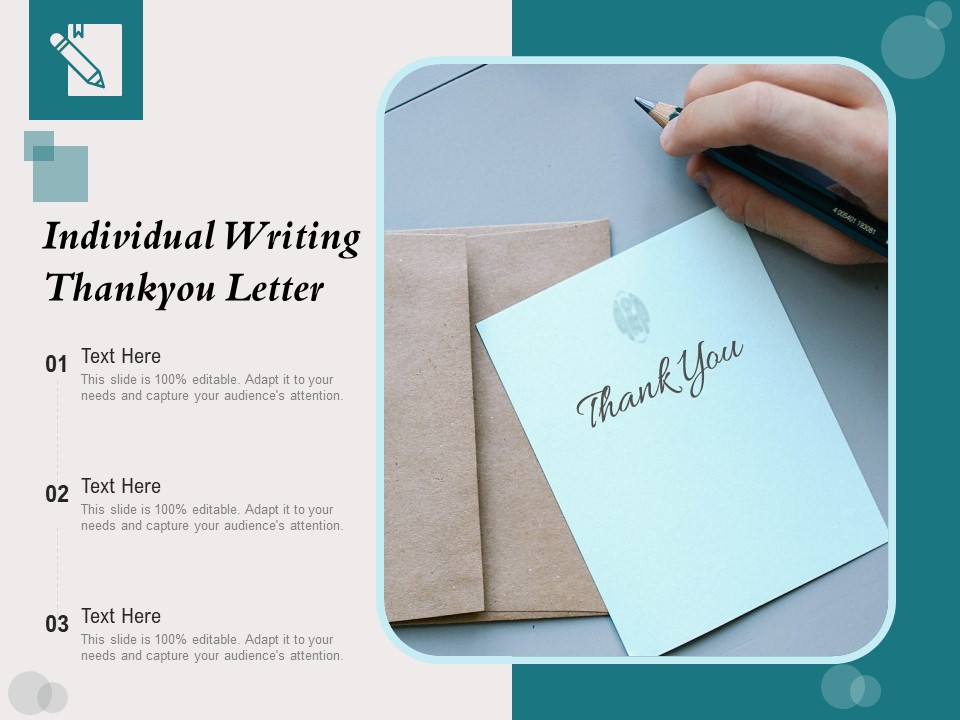 Individual Writing Thankyou Letter Ppt PowerPoint Presentation Gallery Demonstration PDF