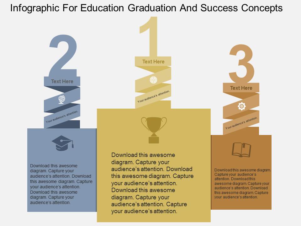 Infographic For Education Graduation And Success Concepts Powerpoint Templates