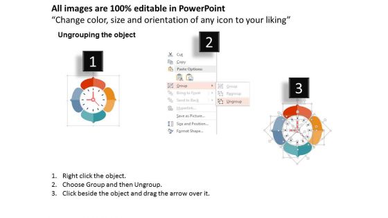 Infographic Layout With Clock Design Powerpoint Templates