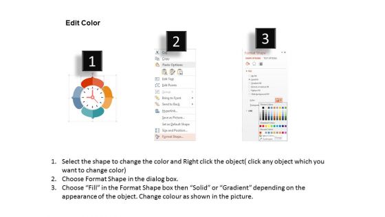 Infographic Layout With Clock Design Powerpoint Templates