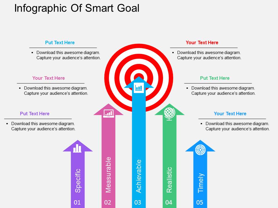 Infographic Of Smart Goal Powerpoint Templates