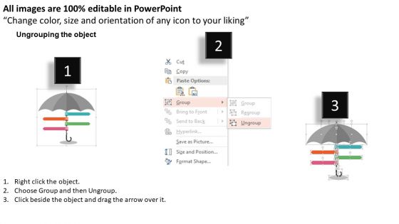 Infographics Option Banner With Umbrella Powerpoint Templates