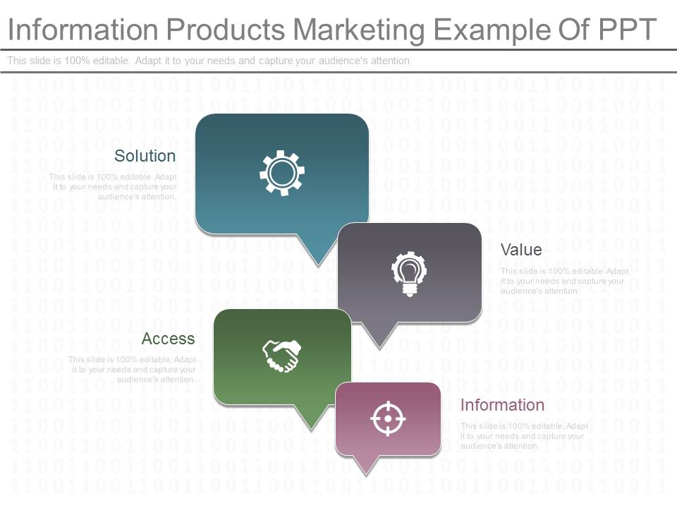 Information Products Marketing Example Of Ppt