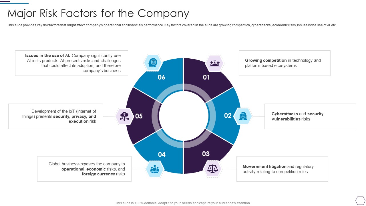 Information Technology Firm Report Example Major Risk Factors For The Company Template PDF
