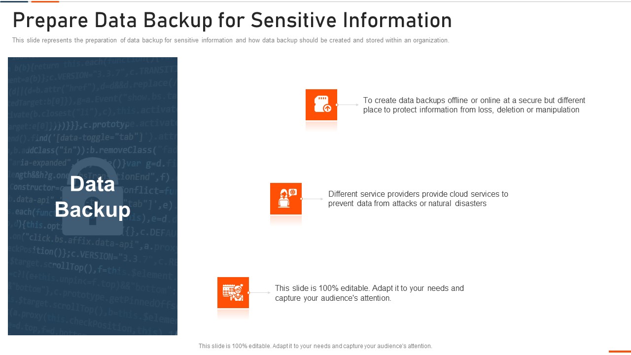 Information Technology Security Prepare Data Backup Ppt Layouts Slides PDF