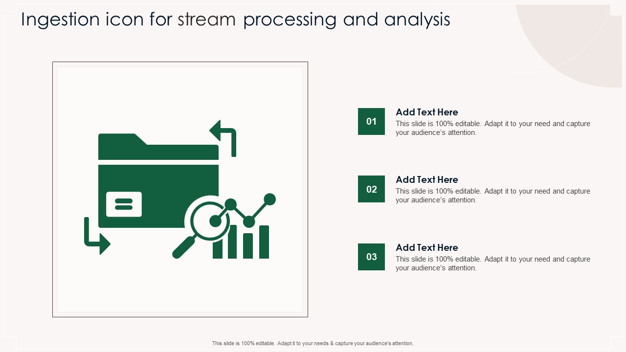 Ingestion Icon For Stream Processing And Analysis Ppt PowerPoint Presentation Gallery Visual Aids PDF
