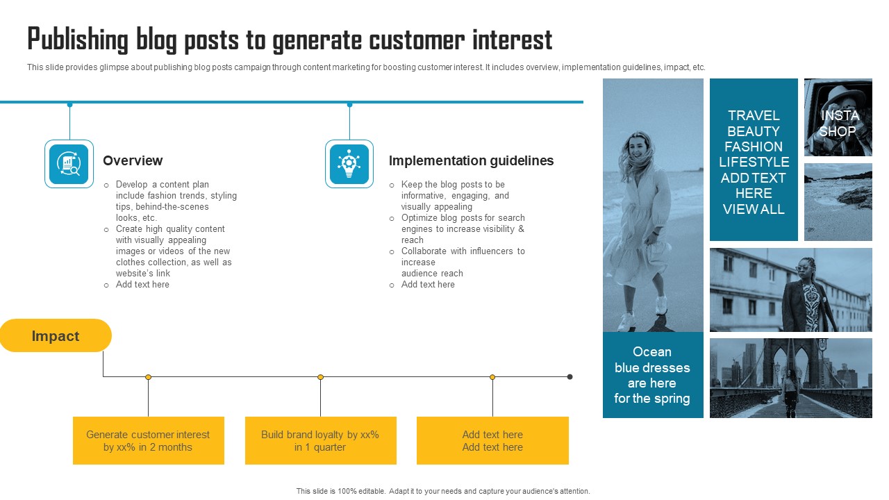 Innovative Marketing Strategy Publishing Blog Posts To Generate Customer Interest Demonstration PDF