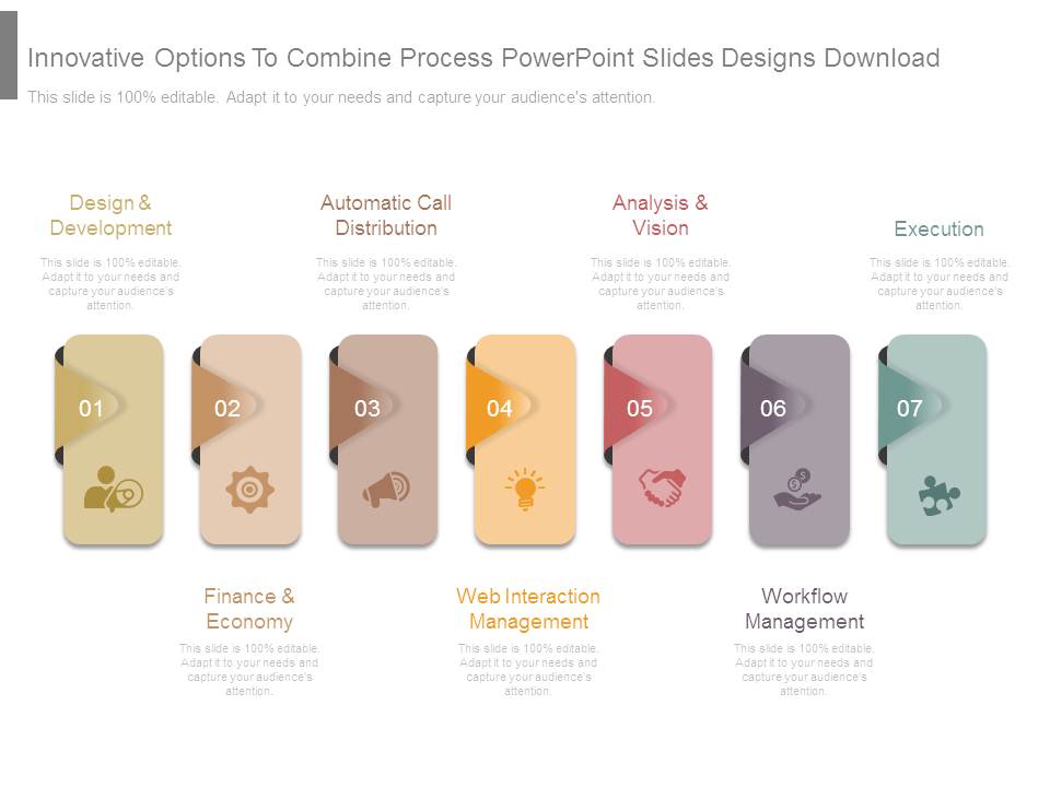 Innovative Options To Combine Process Powerpoint Slides Designs Download