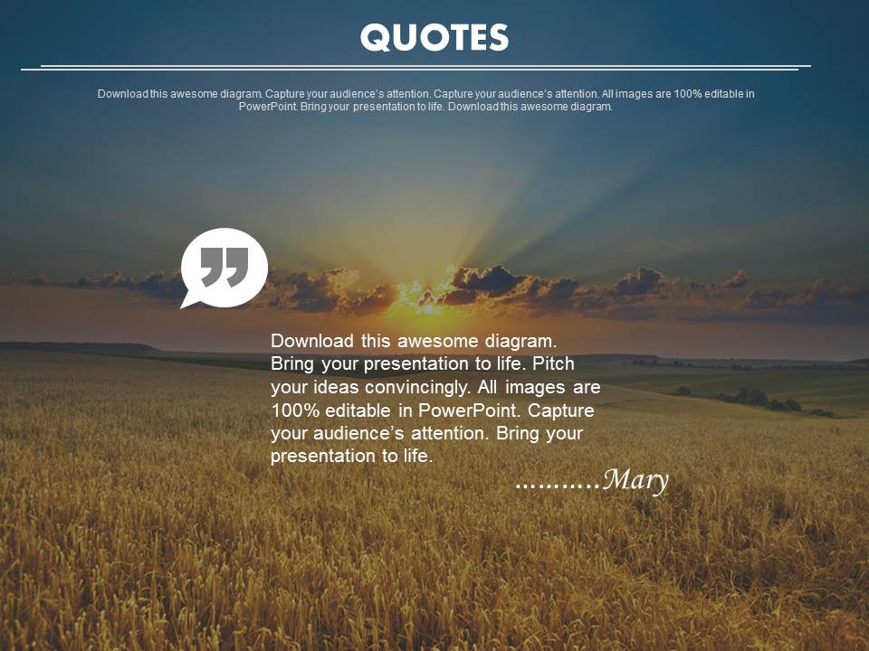 Inspirational Quotes On Sunrise Background Powerpoint Slides