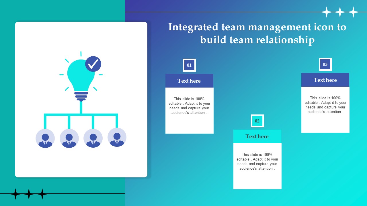 Integrated Team Management Icon To Build Team Relationship Portrait PDF