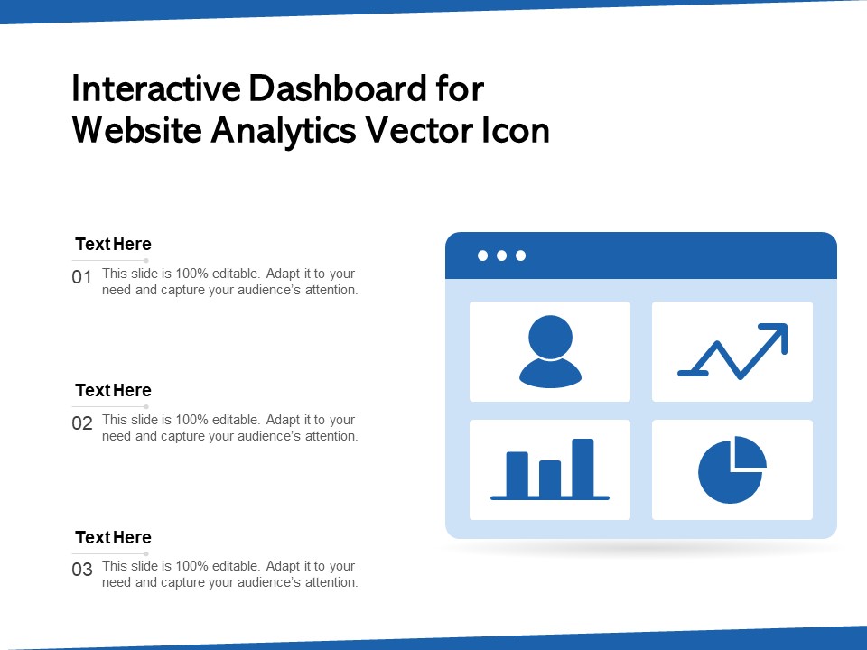Interactive Dashboard For Website Analytics Vector Icon Ppt PowerPoint Presentation Icon Background Images PDF