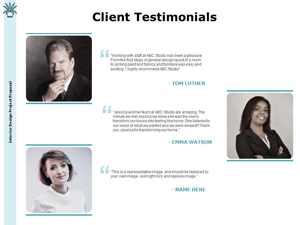 Interior Fitting Proposal Client Testimonials Ppt Inspiration Show PDF