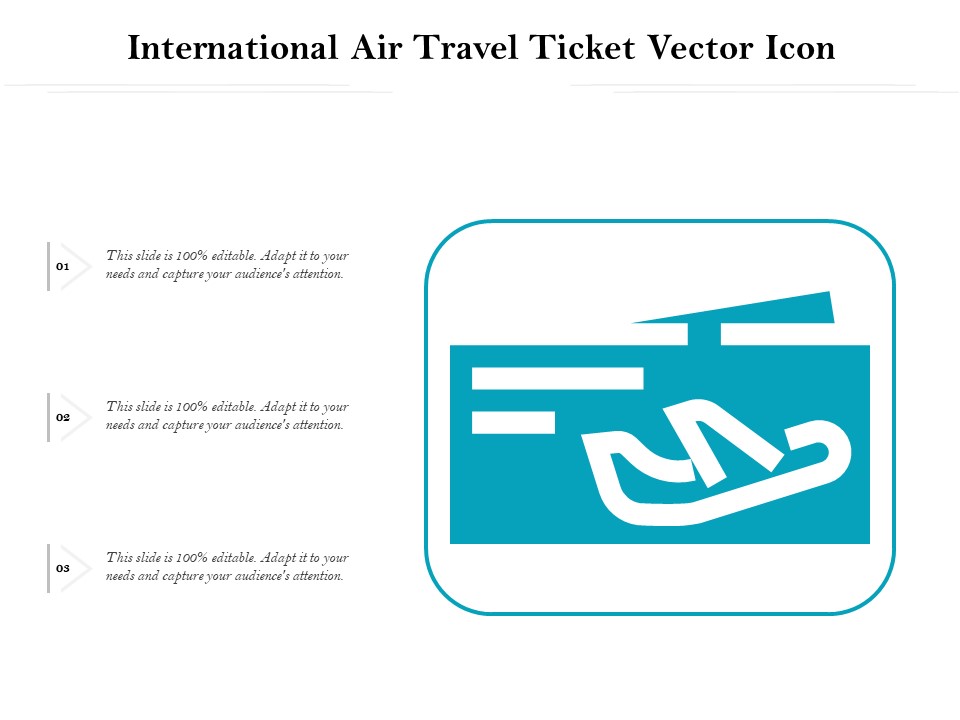 International Air Travel Ticket Vector Icon Ppt PowerPoint Presentation Gallery Background Images PDF