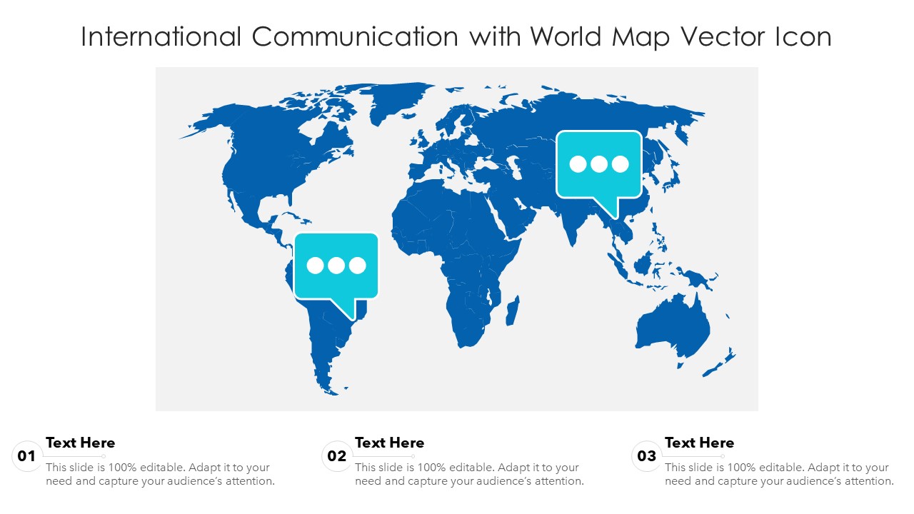 International Communication With World Map Vector Icon Ppt PowerPoint Presentation Gallery Designs PDF