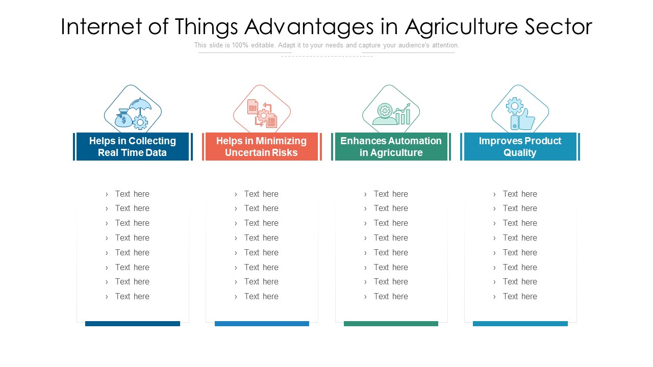 Internet Of Things Advantages In Agriculture Sector Ppt PowerPoint Presentation Gallery Format Ideas PDF