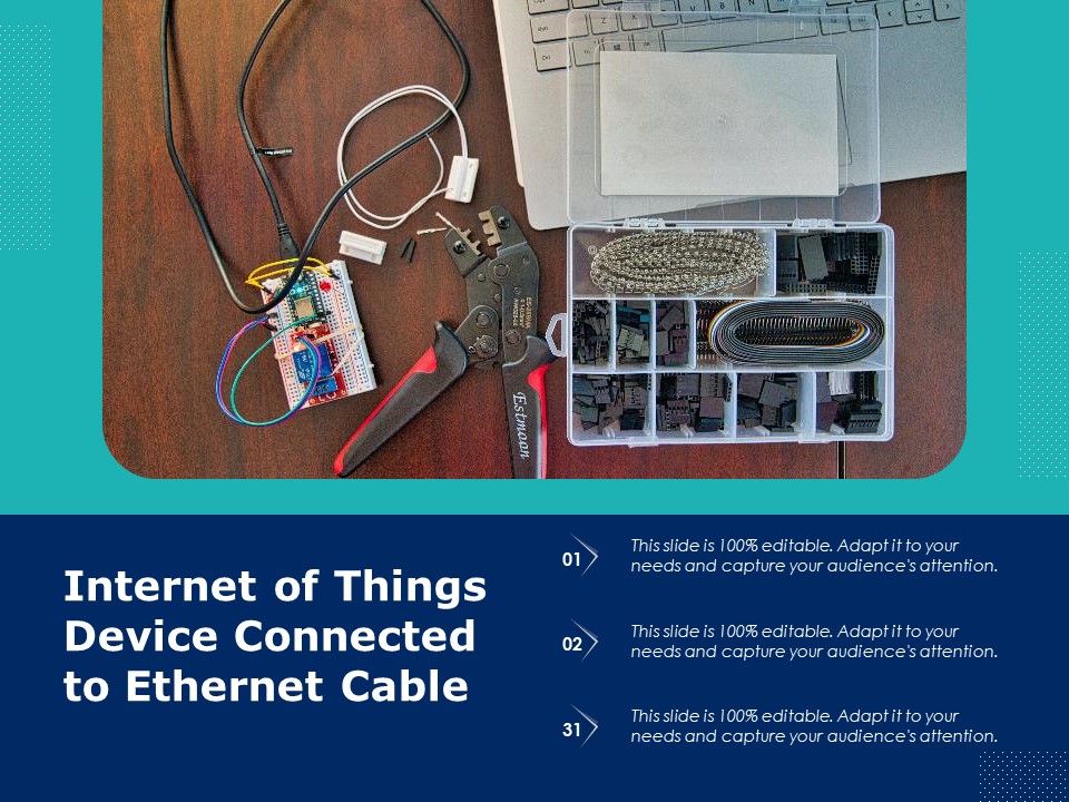 Internet Of Things Device Connected To Ethernet Cable Ppt PowerPoint Presentation Gallery Good PDF