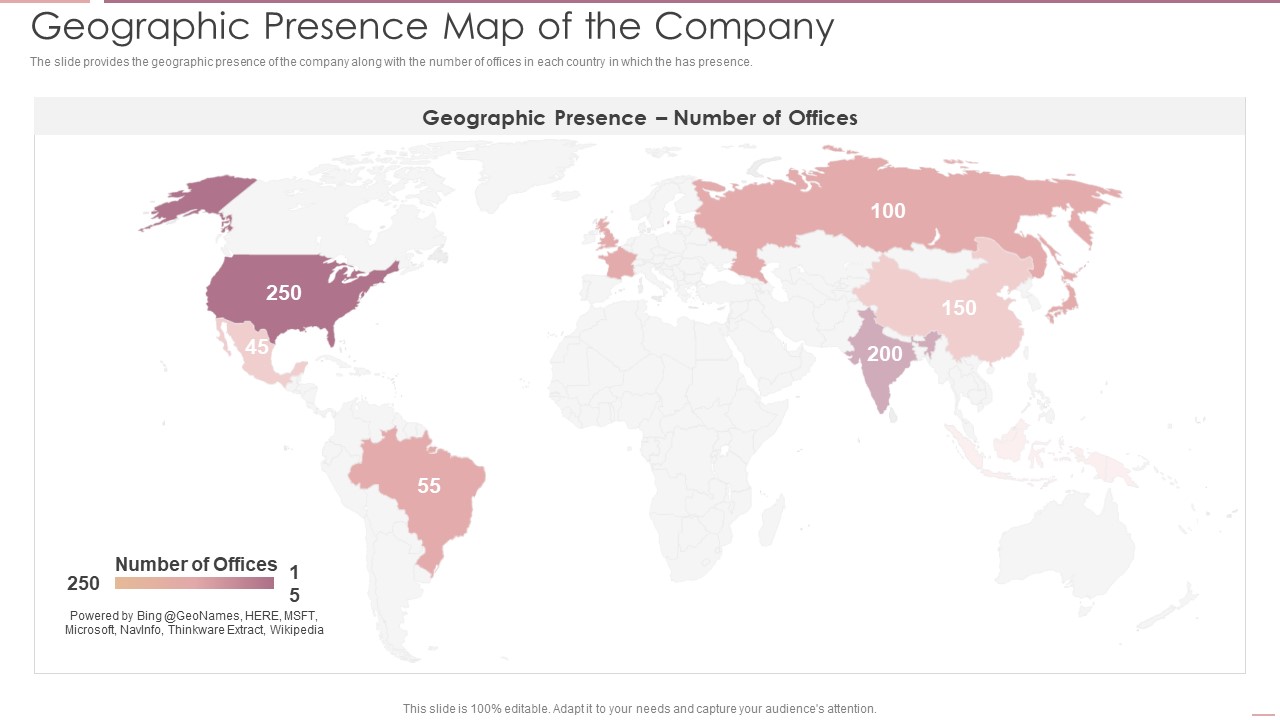 Investment Banking Security Underwriting Pitchbook Geographic Presence Map Of The Company Designs PDF