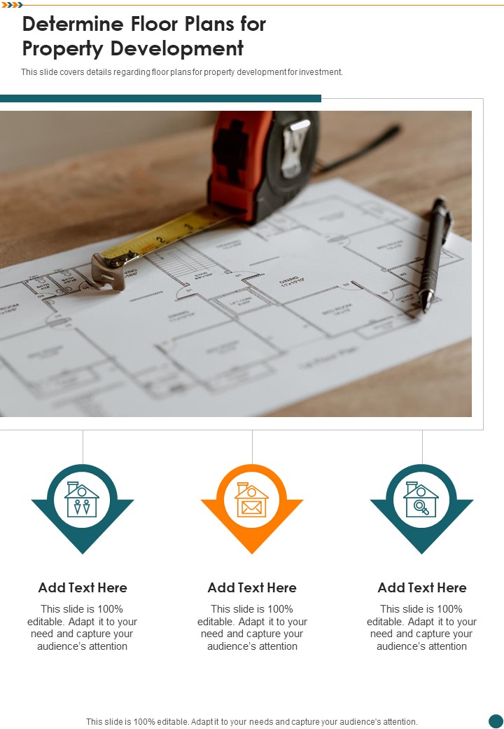Investment For Real Estate Development Determine Floor Plans For Property Development One Pager Sample Example Document