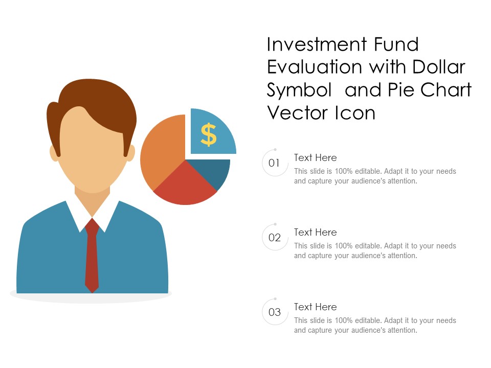 Investment Fund Evaluation With Dollar Symbol And Pie Chart Vector Icon Ppt PowerPoint Presentation Icon Files PDF