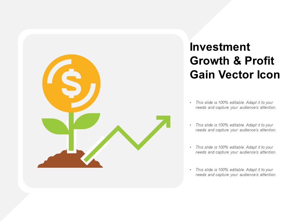 Investment Growth And Profit Gain Vector Icon Ppt PowerPoint Presentation Icon Summary