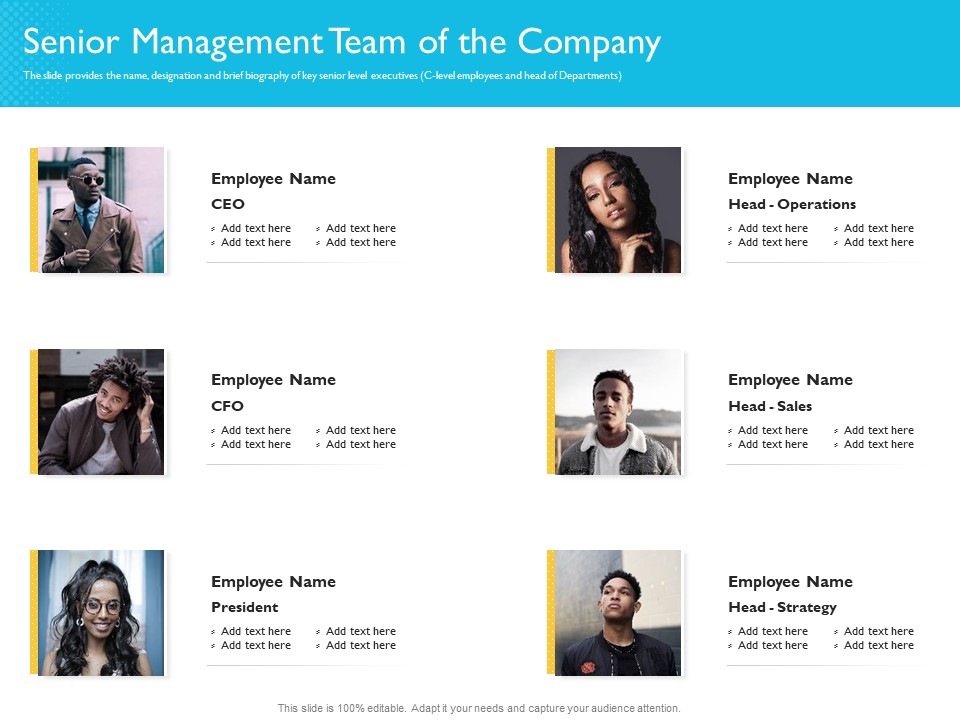 Investor Funding Deck For Hybrid Financing Senior Management Team Of The Company Infographics PDF